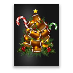 American Football Christmas Tree Christmas Pajamas Poster