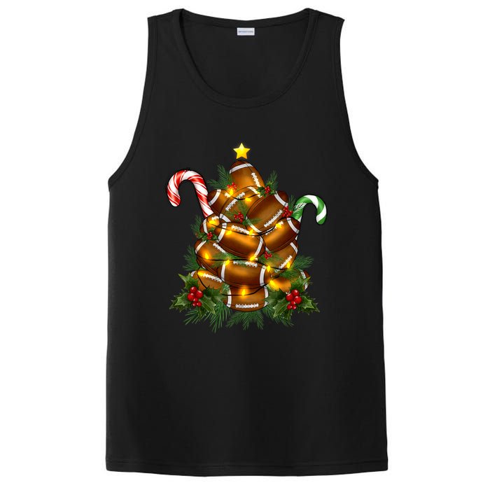 American Football Christmas Tree Christmas Pajamas PosiCharge Competitor Tank