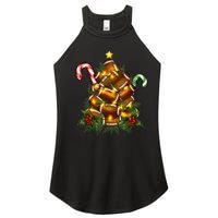 American Football Christmas Tree Christmas Pajamas Women's Perfect Tri Rocker Tank