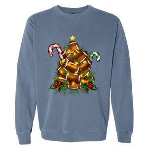 American Football Christmas Tree Christmas Pajamas Garment-Dyed Sweatshirt