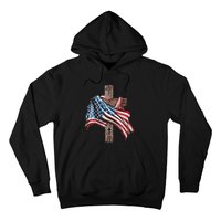 American Flag Christian Cross Jesus Hoodie