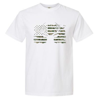 American Flag Camouflage Outdoor Antlers Deer Cool Gift Garment-Dyed Heavyweight T-Shirt