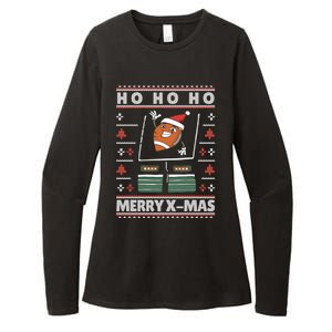 American Football Christmas Sweater Xmas Gift Womens CVC Long Sleeve Shirt