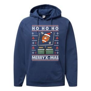 American Football Christmas Sweater Xmas Gift Performance Fleece Hoodie