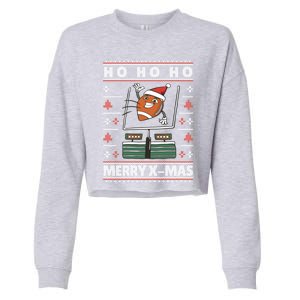 American Football Christmas Sweater Xmas Gift Cropped Pullover Crew