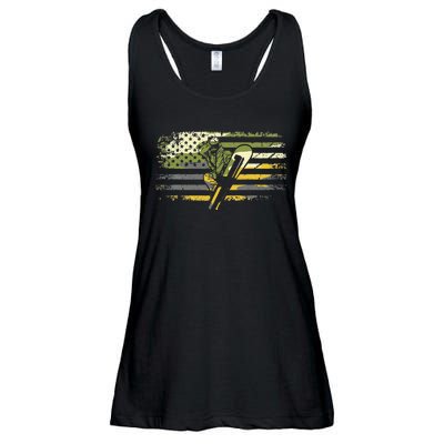 American Flag Camouflage Snowboarding Snowboarder Snowboard Ladies Essential Flowy Tank