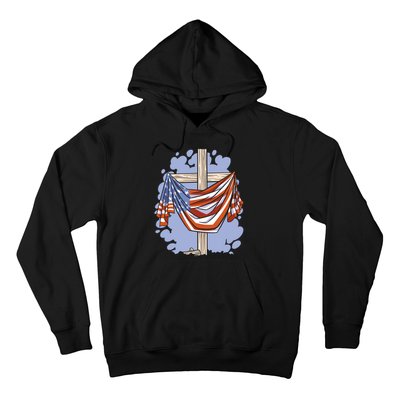 American Flag Cross Hoodie