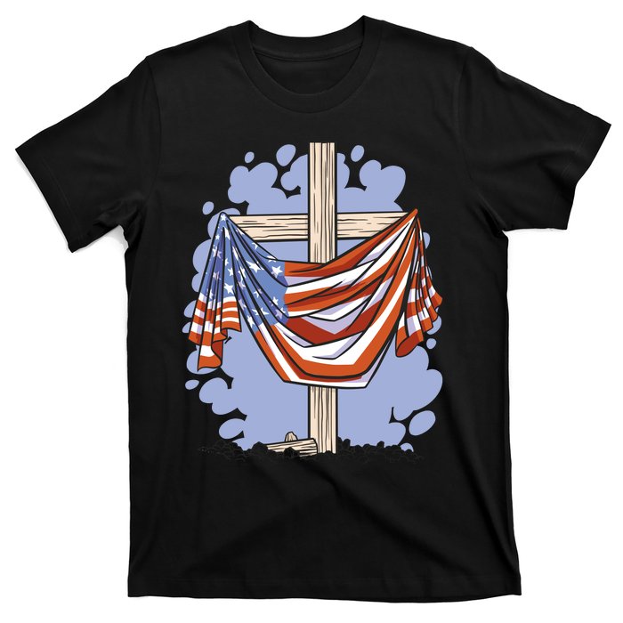 American Flag Cross T-Shirt