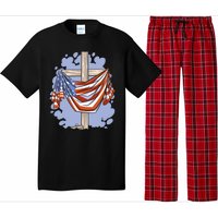 American Flag Cross Pajama Set