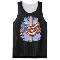 American Flag Cross Mesh Reversible Basketball Jersey Tank