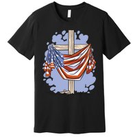 American Flag Cross Premium T-Shirt