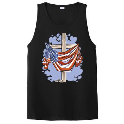 American Flag Cross PosiCharge Competitor Tank