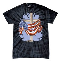 American Flag Cross Tie-Dye T-Shirt