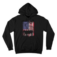 American Flag Cow Vintage Farm Animal Patriotic Farmer Gift Hoodie