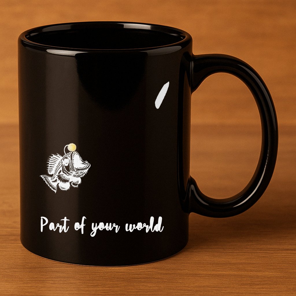 Angler Fish Deep Sea Cute Rip .Png 11oz C Handle Ceramic Mug