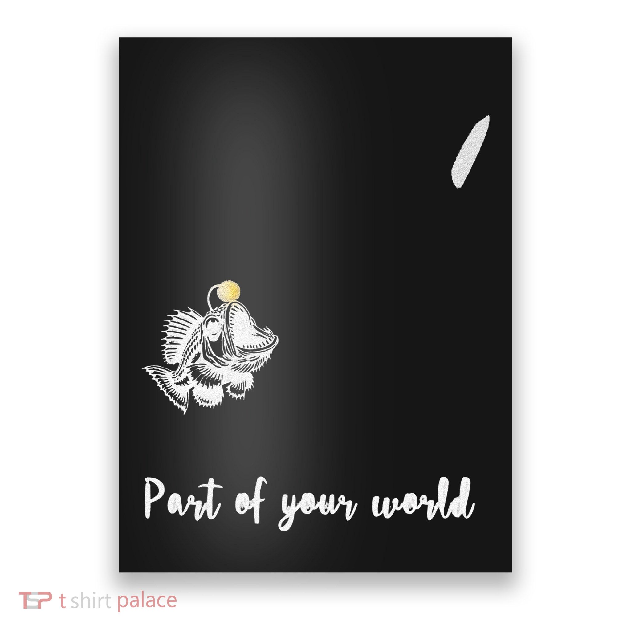 Angler Fish Deep Sea Cute Rip .Png Poster