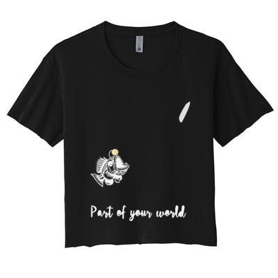 Angler Fish Deep Sea Cute Rip .Png Crop Top