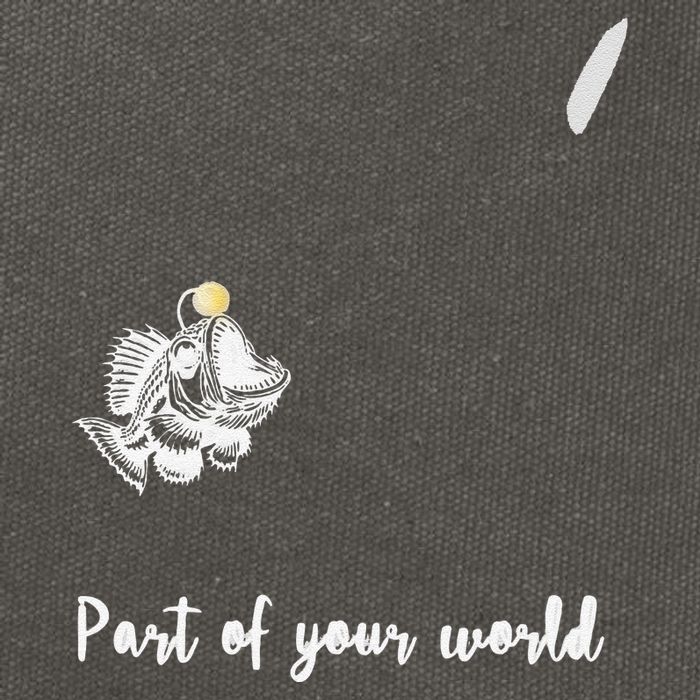 Angler Fish Deep Sea Cute Rip .Png Cotton Canvas Backpack