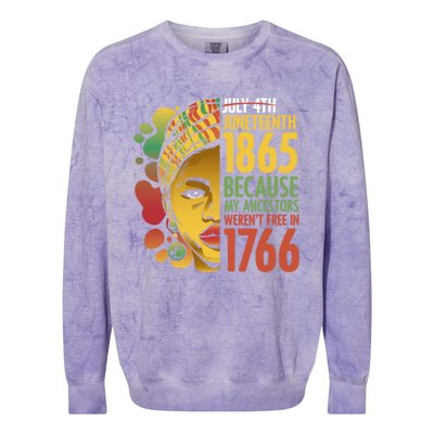 Ancestors Freedom Day For Black African Independence Great Gift Colorblast Crewneck Sweatshirt