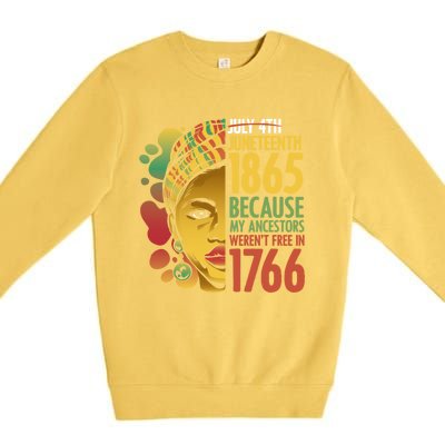 Ancestors Freedom Day For Black African Independence Great Gift Premium Crewneck Sweatshirt