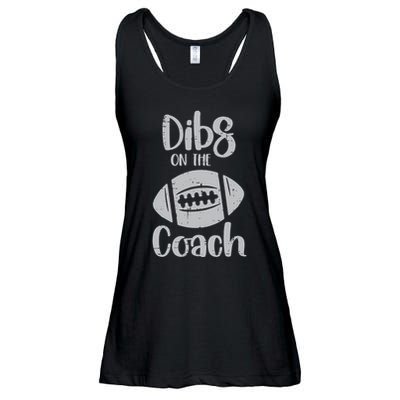 American Football Dibs On The Coach Funny Sports Wife Ladies Essential Flowy Tank