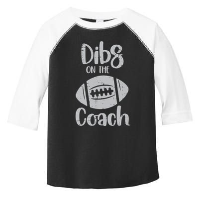 American Football Dibs On The Coach Funny Sports Wife Toddler Fine Jersey T-Shirt