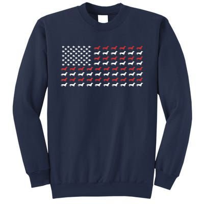 American Flag Dachshund Patriotic Gift Funny Dachshund Doxie Lover Gift Sweatshirt