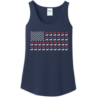 American Flag Dachshund Patriotic Gift Funny Dachshund Doxie Lover Gift Ladies Essential Tank