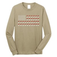 American Flag Dachshund Patriotic Gift Funny Dachshund Doxie Lover Gift Long Sleeve Shirt