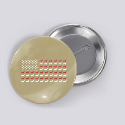 American Flag Dachshund Patriotic Gift Funny Dachshund Doxie Lover Gift Button