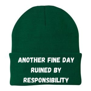 Another Fine Day Ruined By Responsibility Funny Knit Cap Winter Beanie