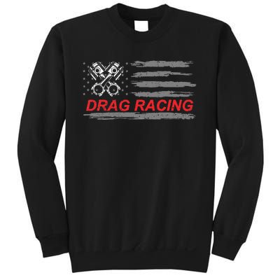 American Flag Drag Racing Car Lover Gift Idea Mm Sweatshirt