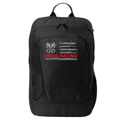 American Flag Drag Racing Car Lover Gift Idea Mm City Backpack