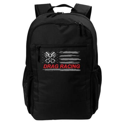 American Flag Drag Racing Car Lover Gift Idea Mm Daily Commute Backpack