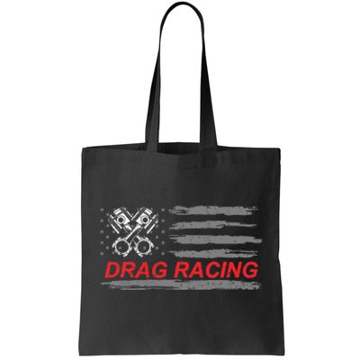 American Flag Drag Racing Car Lover Gift Idea Mm Tote Bag