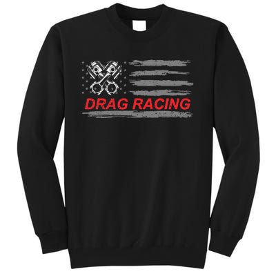 American Flag Drag Racing Car Lover Gift Idea Mm Tall Sweatshirt