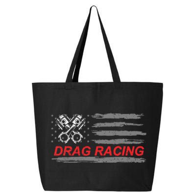 American Flag Drag Racing Car Lover Gift Idea Mm 25L Jumbo Tote