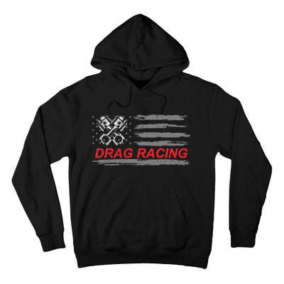 American Flag Drag Racing Car Lover Gift Idea Mm Tall Hoodie