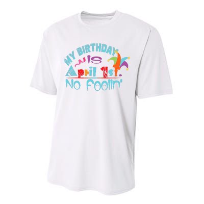 April Fools Day Birthday Its My Birthday Funny Performance Sprint T-Shirt