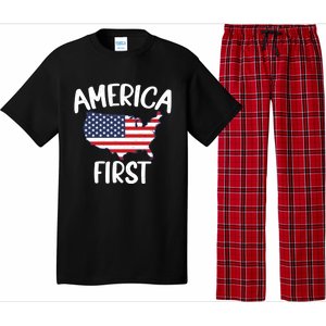 America First Donald Trump Gift 2024 Election Gift Pajama Set