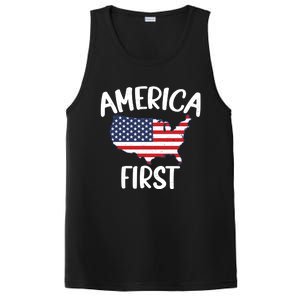 America First Donald Trump Gift 2024 Election Gift PosiCharge Competitor Tank