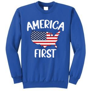 America First Donald Trump Gift 2024 Election Gift Sweatshirt