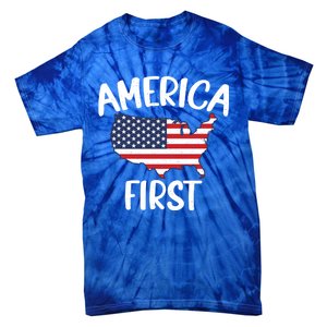 America First Donald Trump Gift 2024 Election Gift Tie-Dye T-Shirt