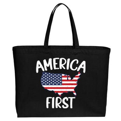 America First Donald Trump Gift 2024 Election Gift Cotton Canvas Jumbo Tote