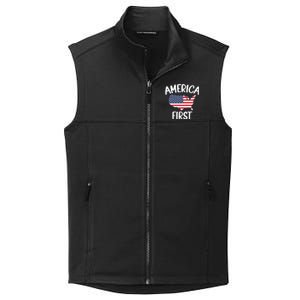 America First Donald Trump Gift 2024 Election Gift Collective Smooth Fleece Vest