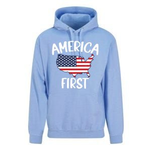 America First Donald Trump Gift 2024 Election Gift Unisex Surf Hoodie