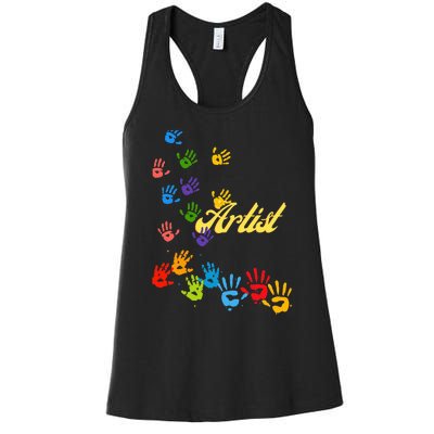 Artist Funny Design Women's Racerback Tank