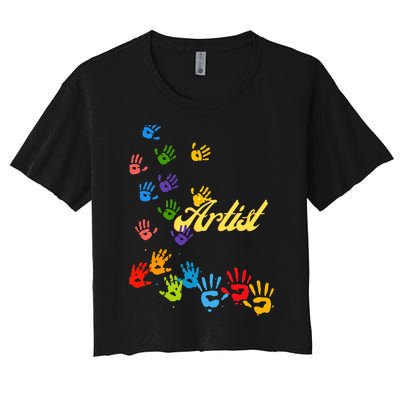 Artist Funny Design Women's Crop Top Tee