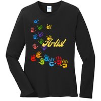 Artist Funny Design Ladies Long Sleeve Shirt