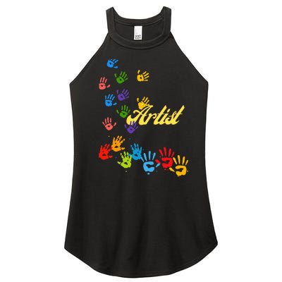 Artist Funny Design Women’s Perfect Tri Rocker Tank